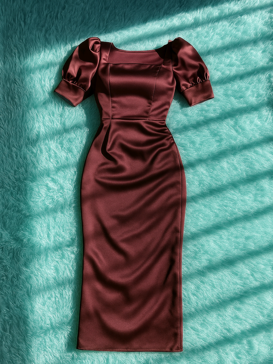 VALORAL Terbaru Dress Natal Satin Velvet Gaun Pesta Bridesmaid Kondangan Maxi #dresswanita #dresssatin #dresskondangan #dressmaxi #gajiansale 