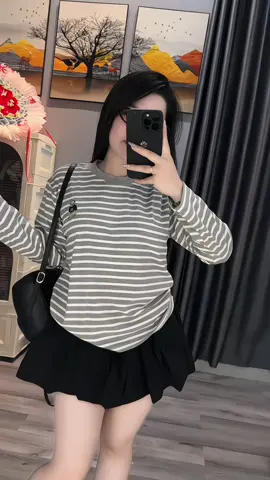 ÁO DÀI TAY KẺ SỌC #thoitrangnu #phoidoxinh #xuhuongtiktok 