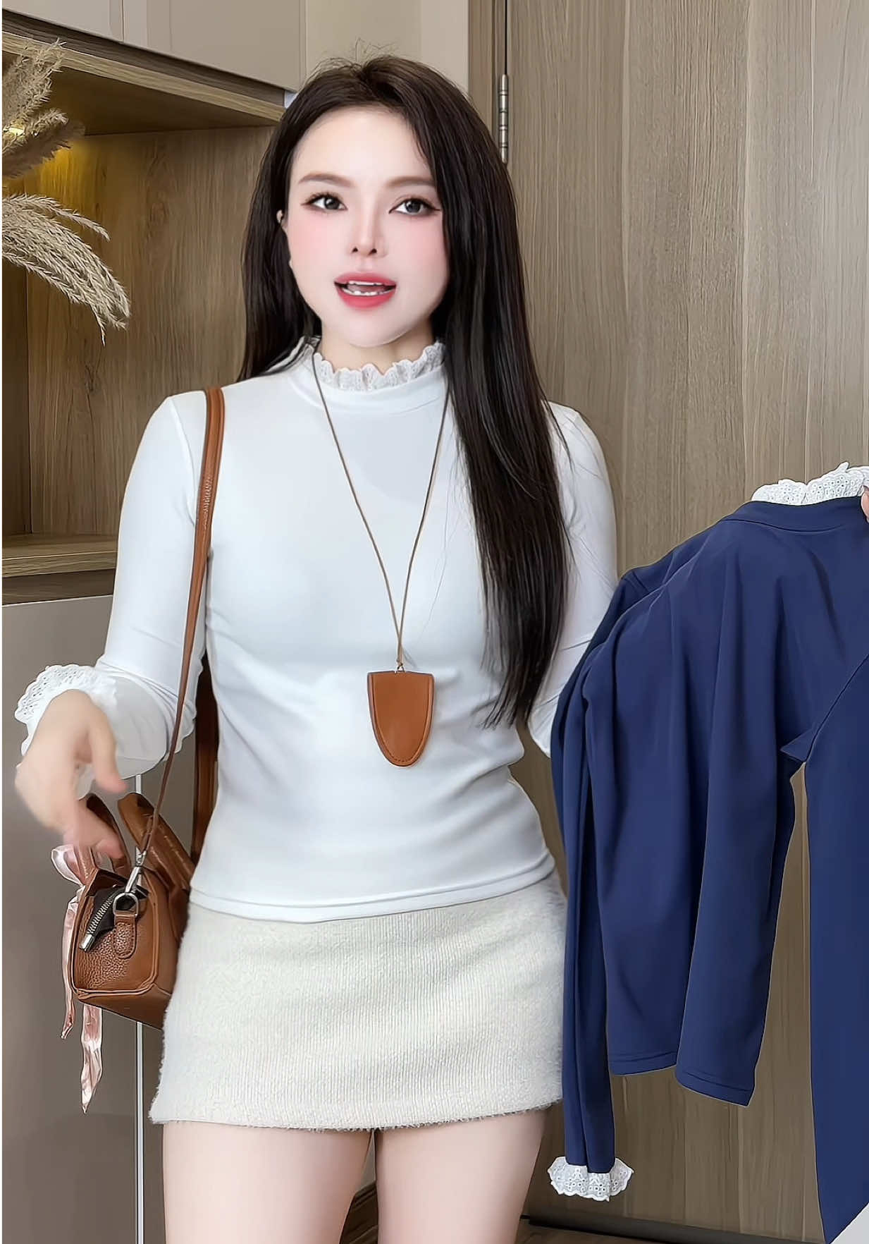 Áo giữ nhiệt lông  thỏ  cổ ren xinh nhẹ nhàng xinh sang nữa😉   #aogiunhiet #thuntam #aothunnu #aolennu #aolen