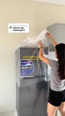 Replying to @Karl asmr unboxing my no frost two door fujidenzo refrigerator 💫