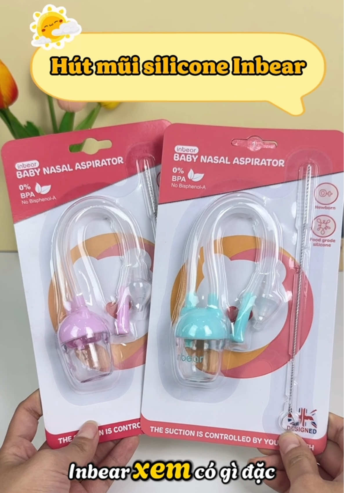 Review chiếc hút mũi silicon hơn 50cành xem có gì đặc biệt #inbear #hutmuichobe #hutmuisilicone 