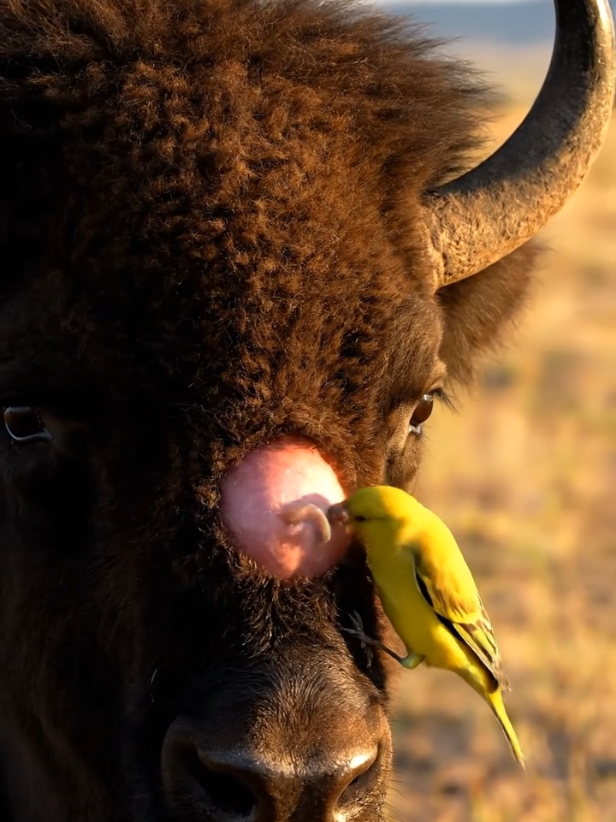 WOW 😊 🐃🐦A cute bird helping a buffalo #buffalo #cute #bird #unfrezzmyaccount 
