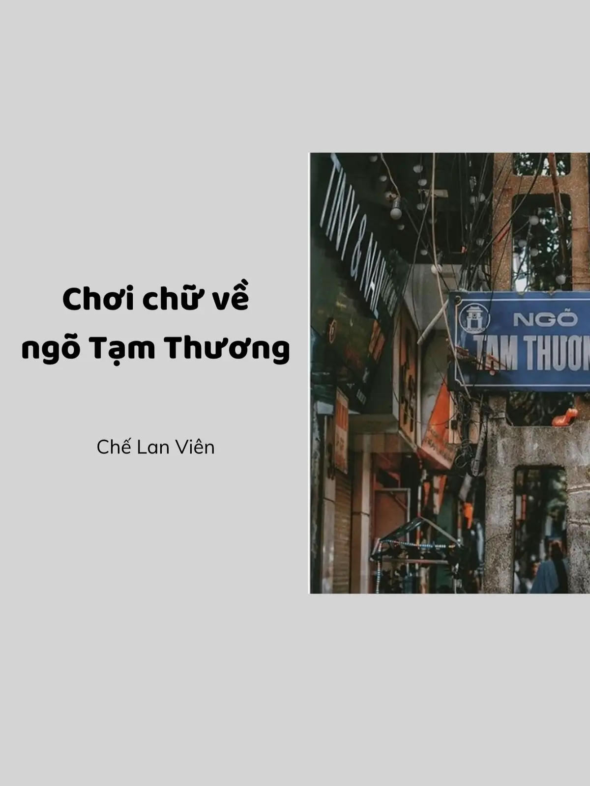 Chơi chữ về ngõ Tạm Thương (Tạm Sương) - Chế Lan Viên #chanque #luyengiong #luyengiongnoihay #vanhocvietnam 