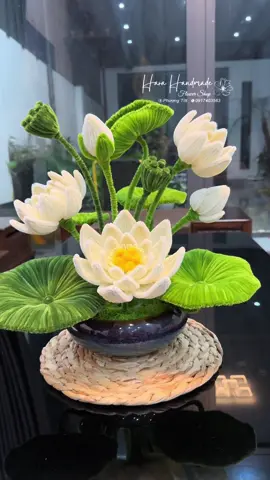 Hoa sen để bàn 🌸#harahandmade #hoasen #hoakemnhung #kemnhung #tiktokviral 
