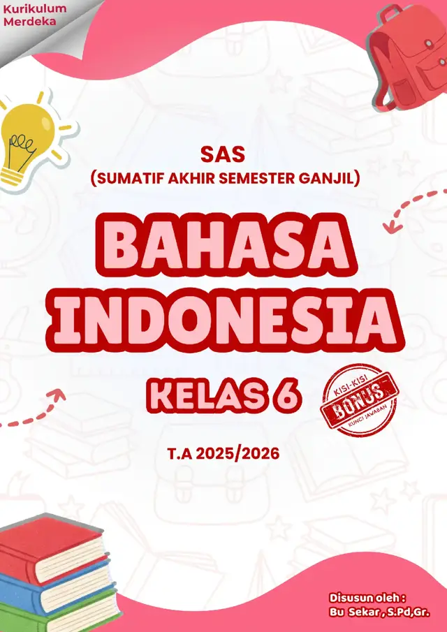 SOAL SAS BAHASA INDONESIA KELAS 6 | T.A 2025/2026 Akhirnya sudah memasuki edisi SAS, semoga bermanfaat ya bapak ibu🙏🤗 #sumatifakhirsemester  #saskelas6  #sumatifbahasaindonesia  #bahasaindonesiakelas6  #fypシ゚viral 