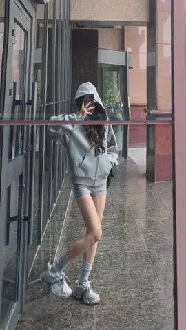 Set áo nỉ nữ hoodie quần ngắn  #outfit #macdepmoingay 