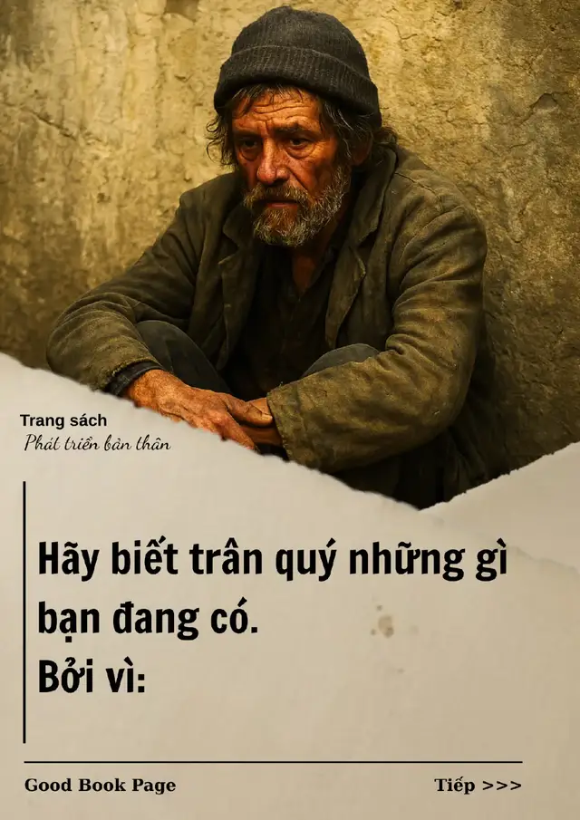 Bởi Vì: Công việc mà bạn than phiền mỗi ngày lại chính là niềm mong mỏi của người đang lang thang tìm việc. Đứa con khiến bạn mệt mỏi đôi khi lại là giấc mơ cháy bỏng của những người khao khát được làm cha, làm mẹ. Căn nhà nhỏ bé mà bạn thấy chật chội lại là nơi trú ẩn trong mơ của người không có mái ấm. Số tiền bạn cho là ít ỏi lại là điều người đang gánh nặng nợ nần khát khao có được. Thân thể bạn dù chưa hoàn hảo vẫn là niềm ao ước của những ai đang chống chọi với bệnh tật. Và sự bình yên, giấc ngủ trọn vẹn, cùng bữa cơm giản dị mỗi ngày của bạn — chính là hạnh phúc xa xỉ đối với những người phải sống giữa khói lửa chiến tranh. 👉 Đôi khi, hạnh phúc không nằm ở những điều lớn lao, mà ở việc nhận ra giá trị của những gì ta đang có. #trietlycuocsong #songtinhthuc #phattrienbanthan #fyp  #GoodBookPage 