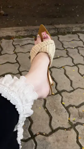 Guốc quai xoắn đan cao gót 5phân #xuhuong 