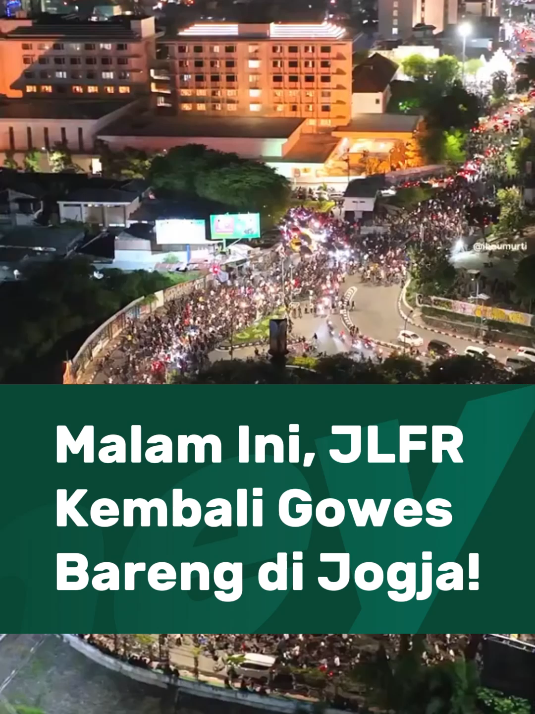 Hey warga Jogja, malam ini Jogja Last Friday Ride balik lagi! Yuk ikut gowes santai, tapi jangan lupa tetap tertib dan saling jaga di jalan. Mention teman kamu yang nanti malam ikutan JFLR! #HeyYogya #WongJogja #SingPentingJogja #JFLR #GowesJogja #LastFridayRide