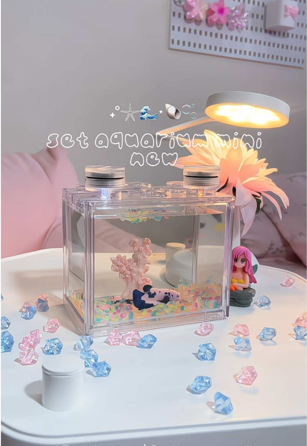 Aquarium mini lego model baru lagii nih 🫶🏻🐟🌊🫧  #aquarium #aquariumfish #aquariummini #cupanghiasindonesia #cupangbluerim 