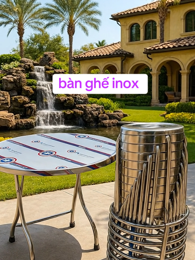 bàn ghế inox#shopcôngân #tiepthilienket #xuhuong2025 