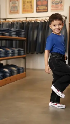 CELANA PANJANG JEANS SKENA  ANAK / LOOSE PANTS UNISEX GOMBRONG 3-13 TAHUN 