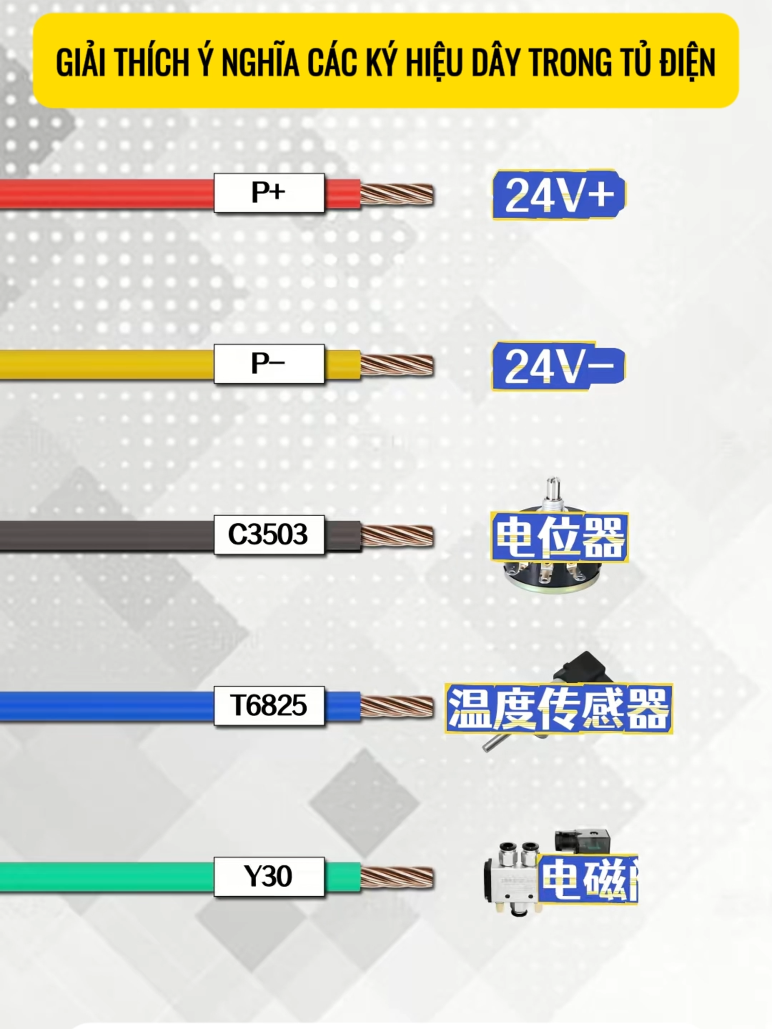 Ý nghĩa các ký hiệu dây trong tủ điện #hoikysudien #etinco #btb #btbelectric #thietbidien #diencongnghiep #diendandung #meovat #LearnOnTikTok