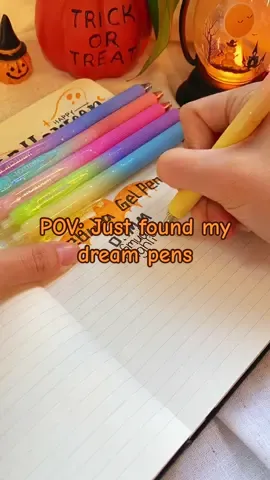 Trick or treat? I’ll take the treats — and these Nebula Gel Pens 🍬#pen #pentesting #fyp #stationery #halloween 