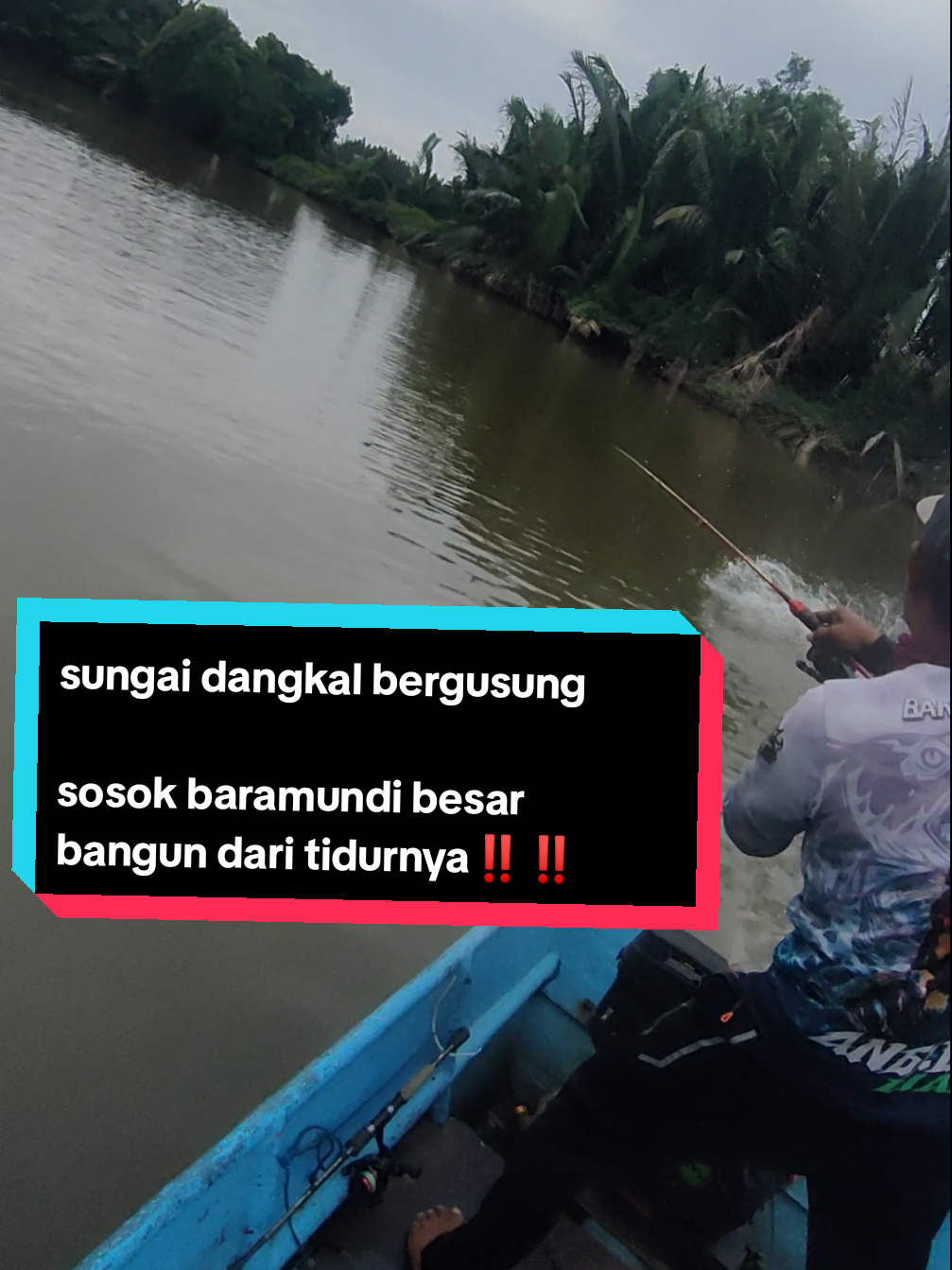 sangat bagus spot mancing di sungai dangkal bergusung/berpantai..disitulah ikan baramundi berkumpul #mancing #spotmancing #fyp #mancingtrolling 