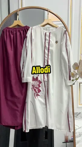 Allodi white maroon 🫰🏻🥰💖#fyp #pppppp #ootdhijab #gamislebaran #OOTD 