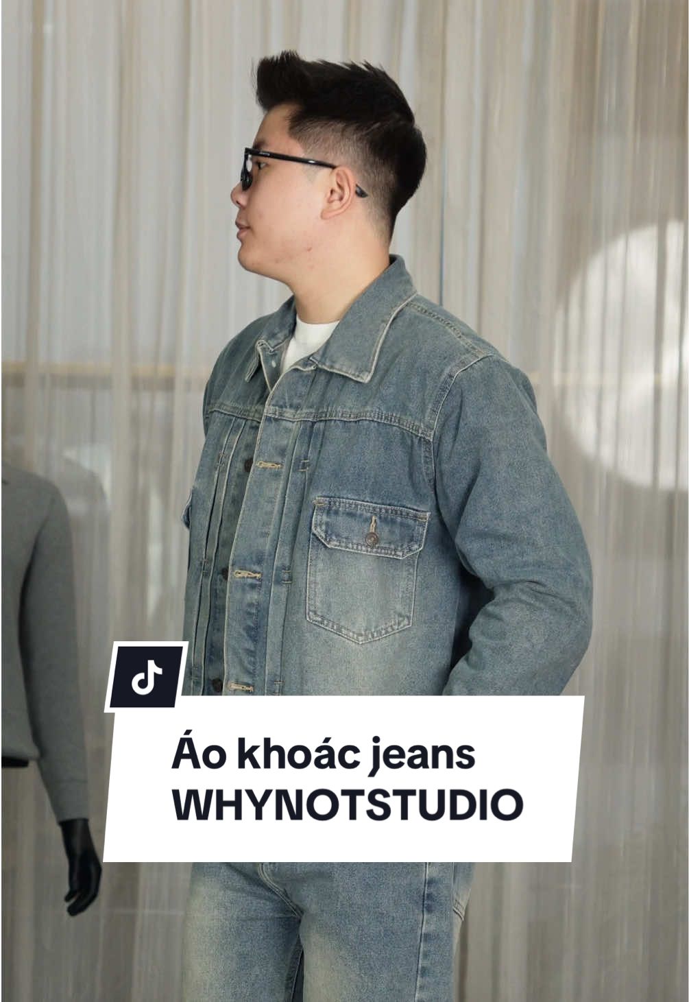 Áo khoác jeans màu retro cực kỳ bụi bặm cho anh em thích phong cách này #aokhoacjean #aojeannam #aojean #jeansjacket #whynotstudio 