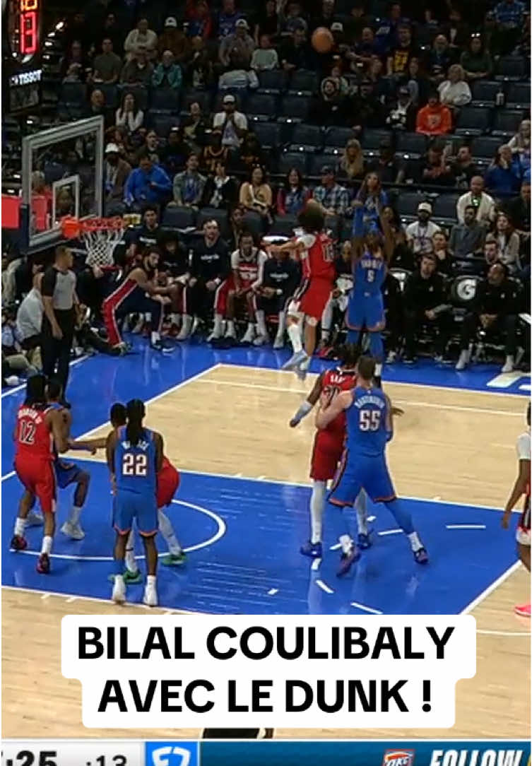 BILAL COULIBALY AVEC LE DUNK!  #NBA #nbafrance #washingtonwizards #bilalcoulibaly #basketball 