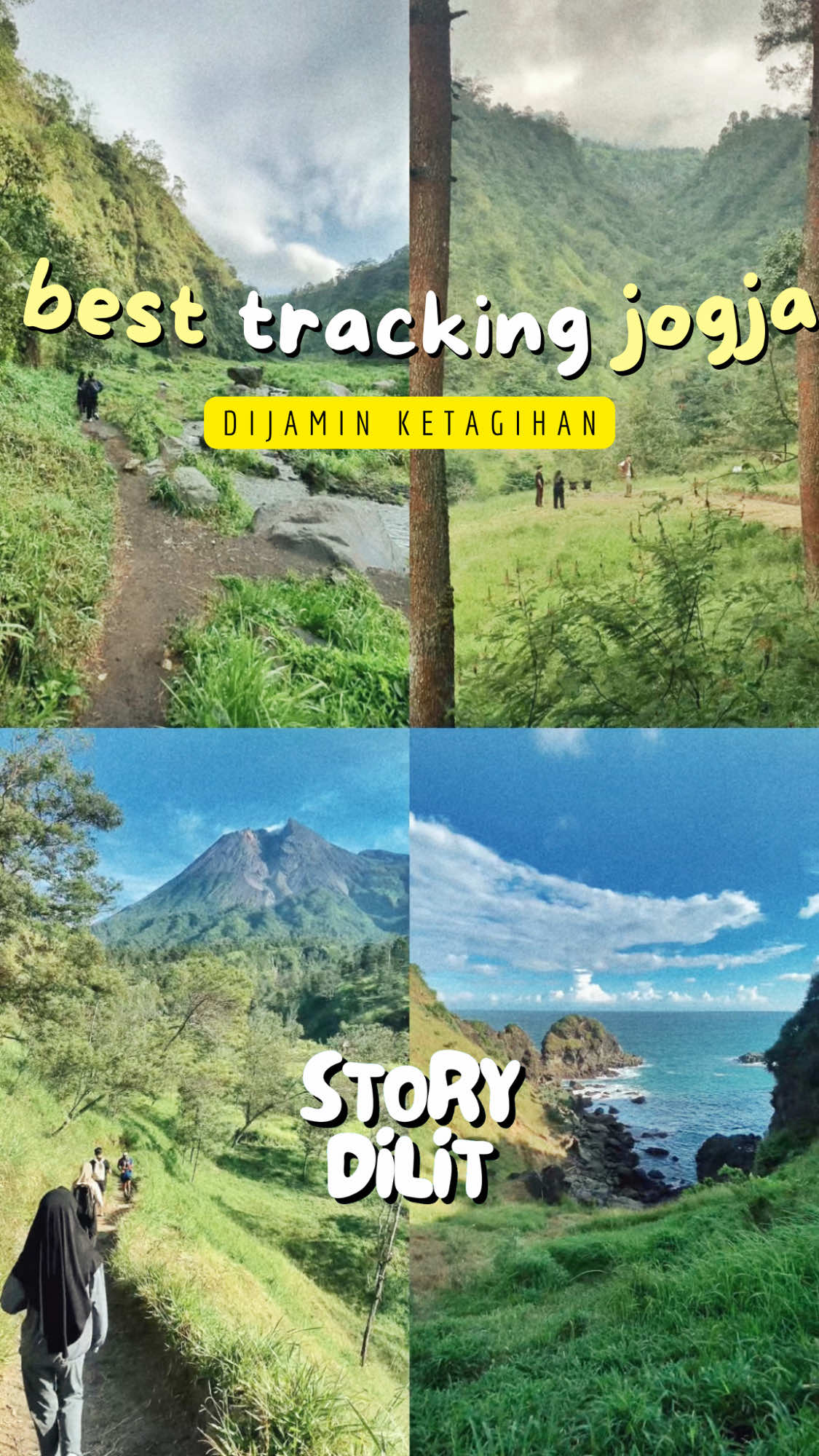 [Story Dilit]  Eps. Rekomendasi Spot Tracking Asik di Jogja dan Sekitarnya Halo sobat, jadi kali ini aku mau kasih kalian rekomendasi spot tracking di Jogja yaitu:  1. Plunyon Kalikuning 2. Kalitalang 3. Deles Indah 4. Bukit Pengilon Semuanya itu mempunya kelebihan masing-masing tapi yang terpenting tempat untuk istirahatnya bisa staycation di Urbanview Hotel Nardis Living near UMY . Lokasinya ada di :  📍 Jl. Sunan Kudus No.RT.05, Gatak, Tamantirto, Kec. Kasihan, Kabupaten Bantul, Daerah Istimewa Yogyakarta Harganya mulai 200rban aja dan aku sarankan pesan lewat aplikasi reddorz dengan kode booking “YUKNGINEP” untuk mendapatkan jaminan harga terbaik ! @URBANVIEW  Jadi gimana ? Gas gek ndene!  #RedTRavellers #URBANVIEWbyRedDoorz #placetogojogja #storydilit #StaycationYogyakarta 