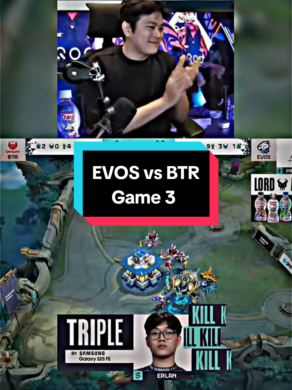 Granger erlan 18-0🤯 Game 3 EVOS vs BTR Playoff MPL ID S16 #evos #btr #MLBB9TH #MLBB #TerompetBangBang 