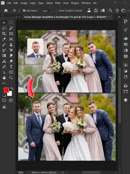 Adobe Photoshop 2025 – Tips for adding people to photos #photoshoptutorial #photoshopskills #photoshoptricks #designsimple 