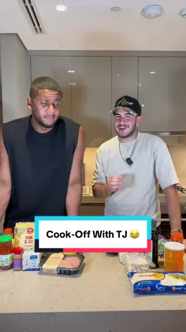 I challenged @TJTalksScents to a cook off challenge… and things got pretty heated 😂  And the judge to rate the food was @EauDeRagnar  #FoodTok #cookingtiktok #funny #viral #challenge 