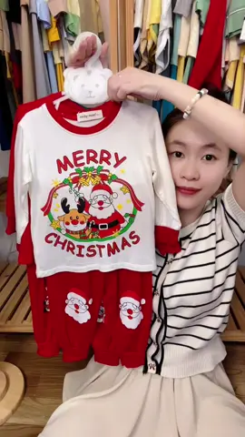 Set dài tay thun lạnh Noel phối màu dễ thương cho bé 😍😍#bothunlanhchobe #bothunlanh #bodaitaythunlanh #noel 