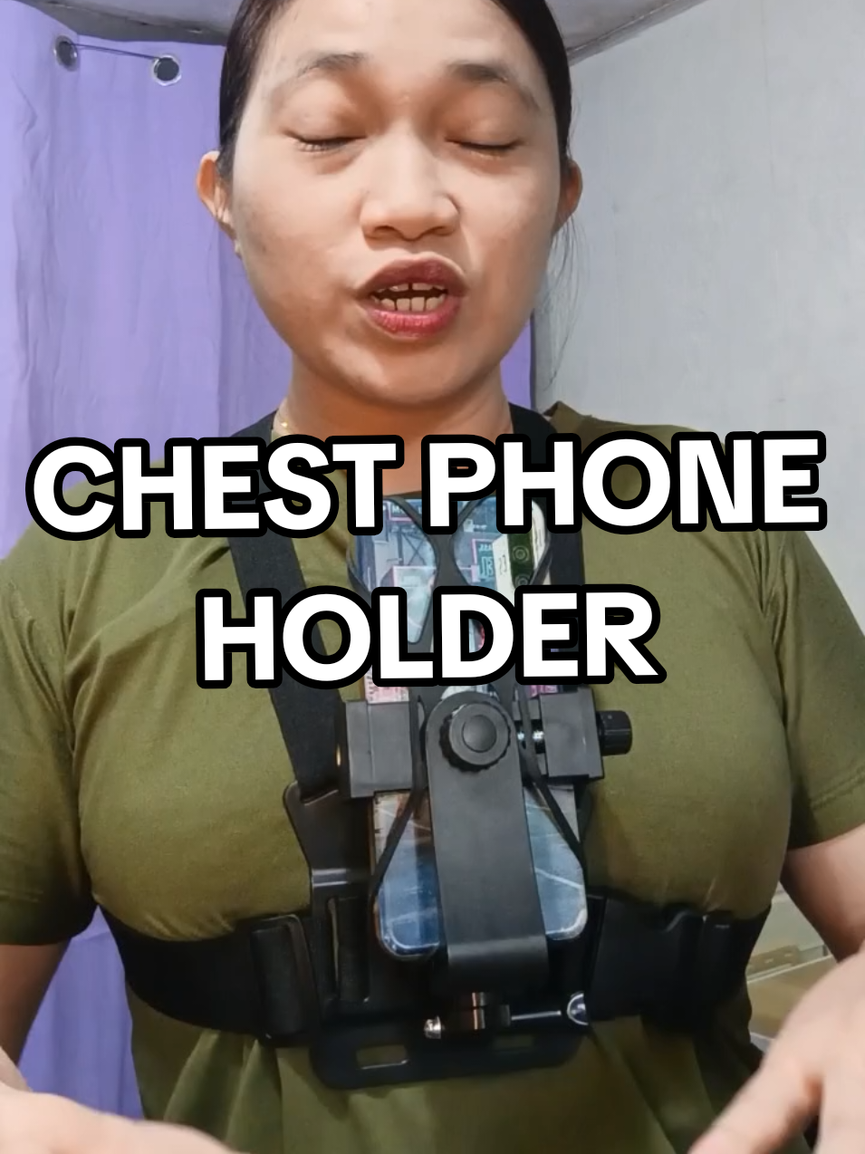 Replying to @pinay.lowcarbCHEST PHONE HOLDER for travel vlog or motovlog. #chestphoneholder #phoneholder #forvlogging 