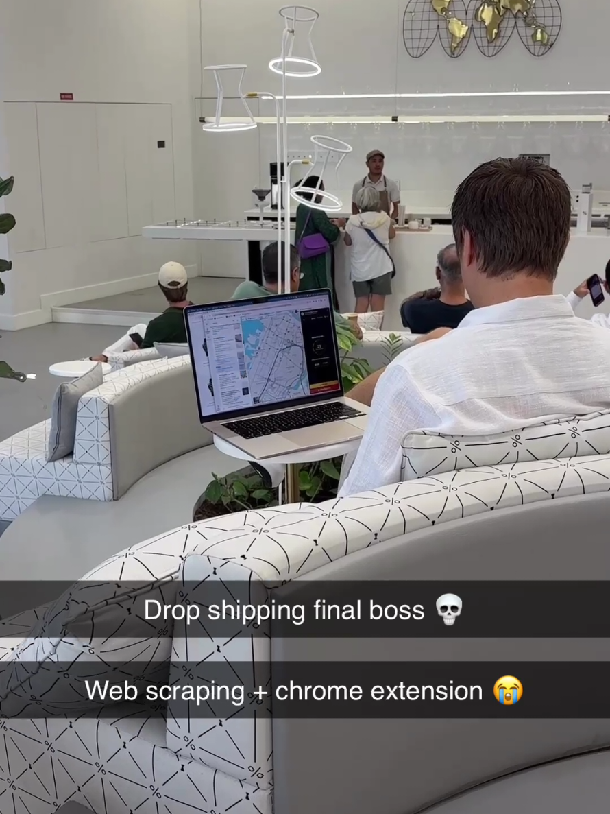 He's using the Ultimate Web Scraper chrome extension! #automation #data #techtok #productivity #ecommerce 