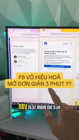 Mở Fb Vô Hiệu Hoá Chỉ Trong 3P, Có Liên Kết Instagram Là Về !! #LearnOnTikTok #dinhchi180ngay #mokhoafacebook #vohieuhoafacebook #thuthuatfacebook 