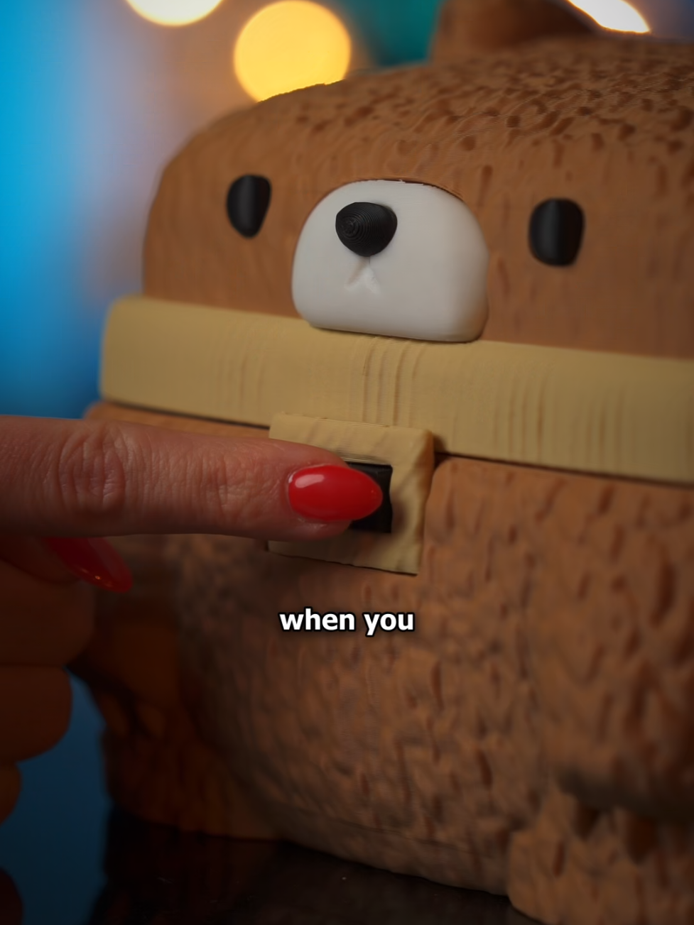 Wouldn't he make the cutest gift box too 🧸🤭 What would you use him for? Square Bear 🐻 is now available on our thangs page ✨  Also - should I create an insert tray for an advent calendar version? 🤔 #3dprinting 