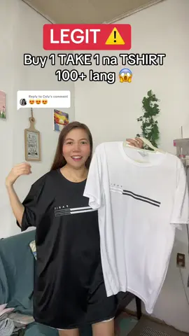 Replying to @Cely ang buy 1 take 1 mura lang na unisex tshirt  #tshirt #unisexshirt #drifitshirt #oversizedshirt #buy1take1 