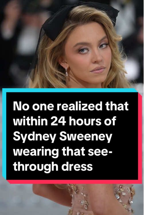 No one realized that within 24 hours of Sydney Sweeney wearing that see-through dress, three of her actions completely turned her into a joke! #fyp #usa #celebrity #celebrities #sydneysweeney 