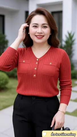 Áo len nhìn qua thì mỏng nhẹ nhưng đủ ấm áp, chất len mềm mịn mặc thoải mái vô cùng #thoitrangtrungnien #quanaotrungnien #aolen #aolennu #aolentrungnien  @Huyền Yêu Thời Trang  @Huyền Yêu Thời Trang 