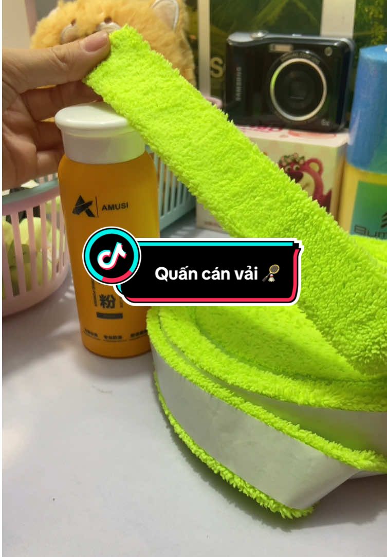 Combo quấn cán vải kèm chai phấn chống mồ hôi tay 🏸 #caulong #badminton #quancanvotcaulong #cuoncanvotcaulong #quancanvaivotcaulong 
