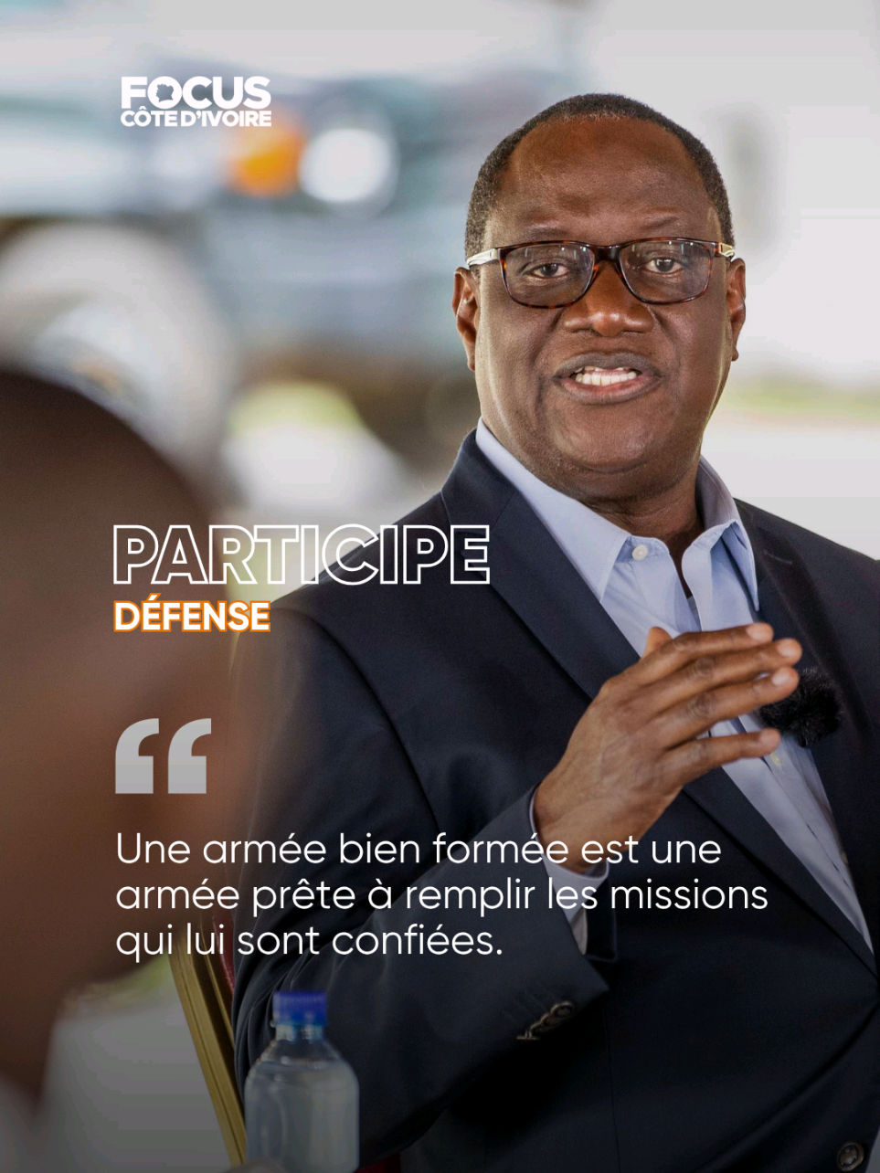 La professionnalisation des forces armées ivoiriennes repose avant tout sur la qualité de la formation. Dans cet extrait, le Ministre d’État, Ministre de la Défense, M. Téné Birahima Ouattara, met en lumière l’importance accordée à la discipline, à la compétence et à la transmission des valeurs républicaines au sein de l’armée. Voir l'émission intégrale en cliquant sur le lien en bio. #FocusCIV #Défense #Formation #Professionnalisation #CôtedIvoire 