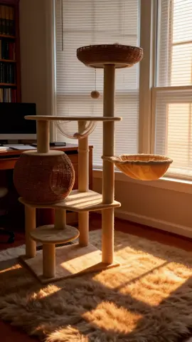 Your cat deserves a throne this pretty 👑🐾 #hop574a #Yaheetech #CatTreeGoals #CatTok #StylishHome 