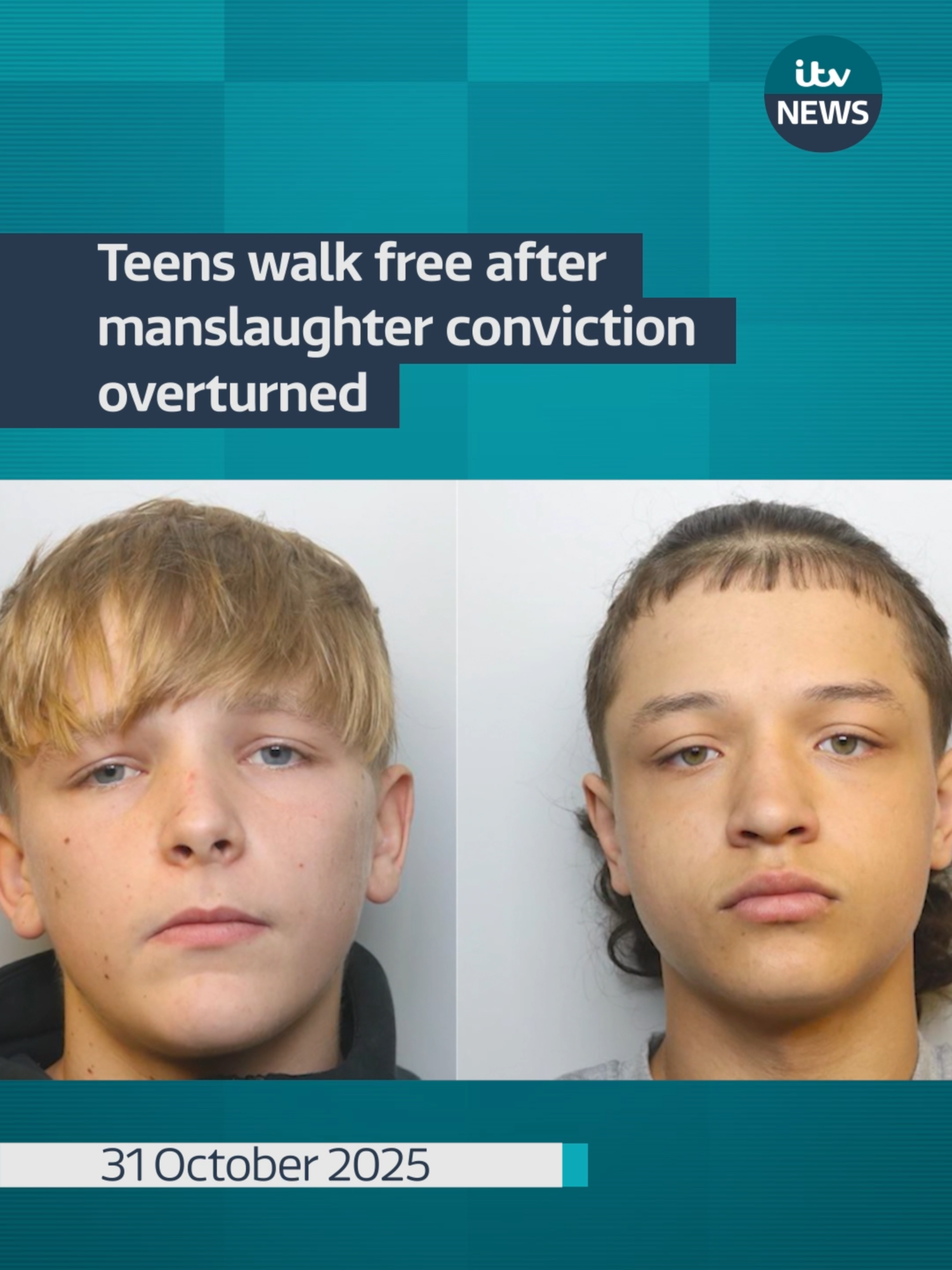 Two teenagers who were convicted of killing a 16-year-old at a house party have walked free from prison after their convictions were quashed by the Court of Appeal. Cartel Bushnell, 17, and Leo Knight, 18, were jailed for the manslaughter of Mikey Roynon last year. Mikey, from Kingswood near Bristol, died after being attacked with a zombie knife during a house party in Bath in June 2023. Shane Cunningham, 16, fatally stabbed the teenager in the neck and was convicted of his murder after a trial at Bristol Crown Court. He remains in prison despite trying to appeal his conviction. A jury also found Cartel Bushnell and Leo Knight guilty of manslaughter by joint enterprise - a law which can be applied when it is believed someone has assisted or encouraged another person to commit a crime. The pair have since served more than two years in custody after being convicted but in May this year, successfully appealed their sentence.