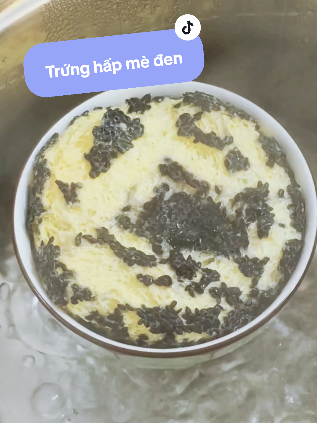 seri ngày 2: Tóc khoẻ, da đẹp với trứng hấp mè đen #xuhuong #suckhoe #lamdep #anlanh #healthyfood 