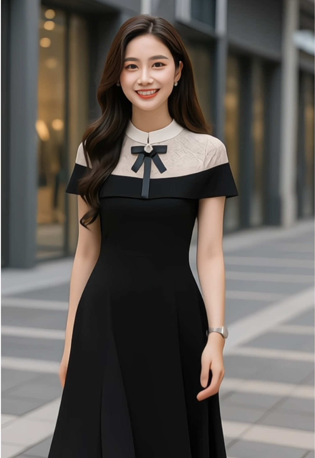 Váy dáng tiểu thư sang trọng, tôn dáng, mặc lên cực xinh #dung27thuy #vayxinh #damxinh #thoitrangnu #viral 