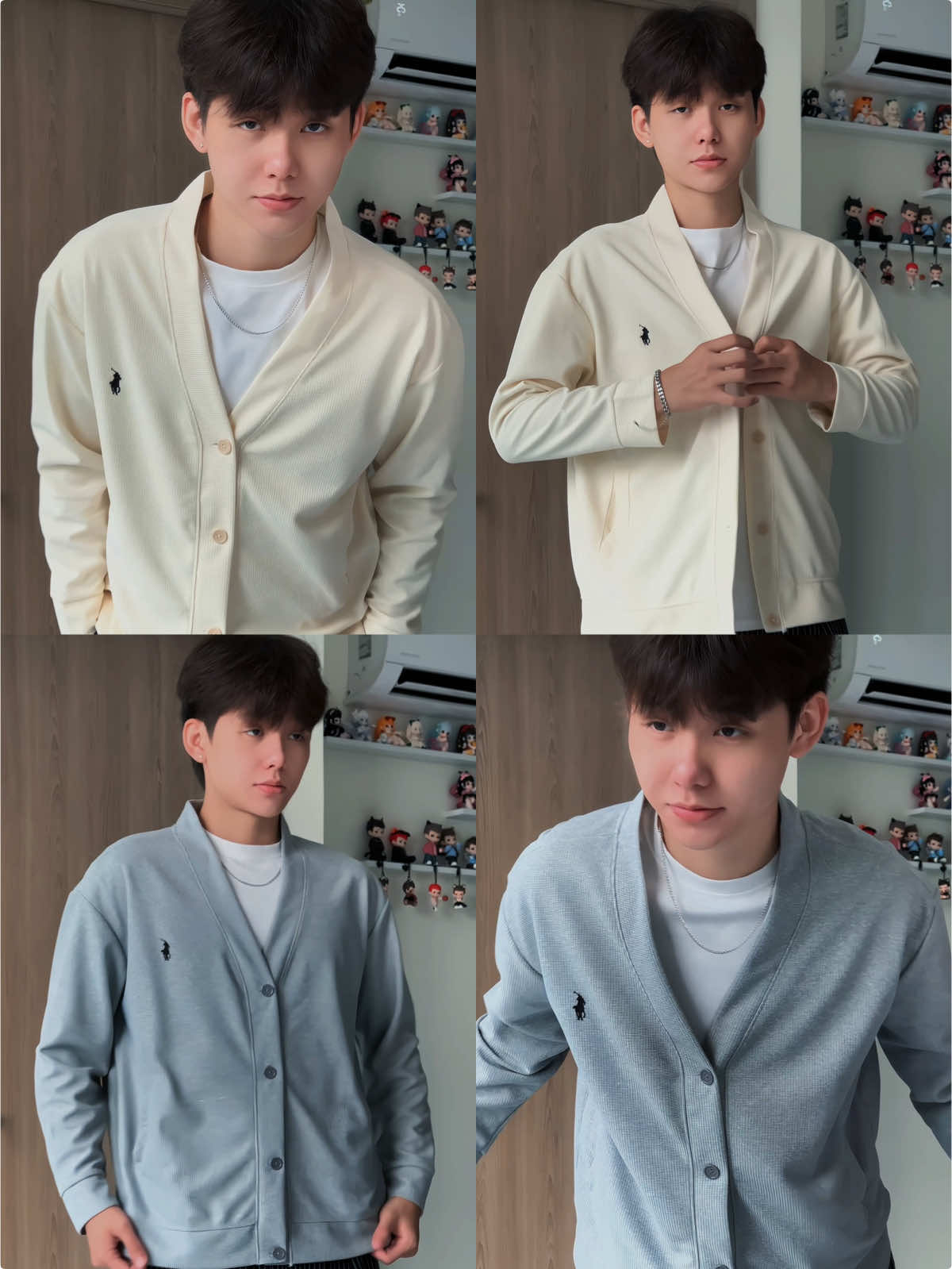 Áo len mỏng hợp cho mn mặc layer lắm nè #dangmacdo #reviewdonam #outfit  #aocardigan #zonef 