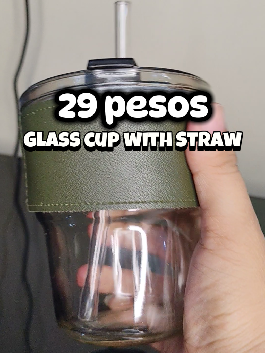 29 pesos Coffee Cup with Straw! Very sosyal at mura pa, pwedeng pang regalo! 💖 #glasscup #fyp  #coffelover  #creatorsearchinsights2025 #creatorsearchinsight 
