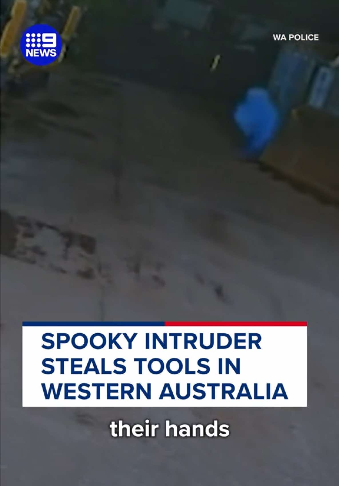 WA Police are appealing for information after a ghostly figure was captured skulking around a Bellevue warehouse. #9News #Bellevue #Halloween #WAPolice #WesternAustralia