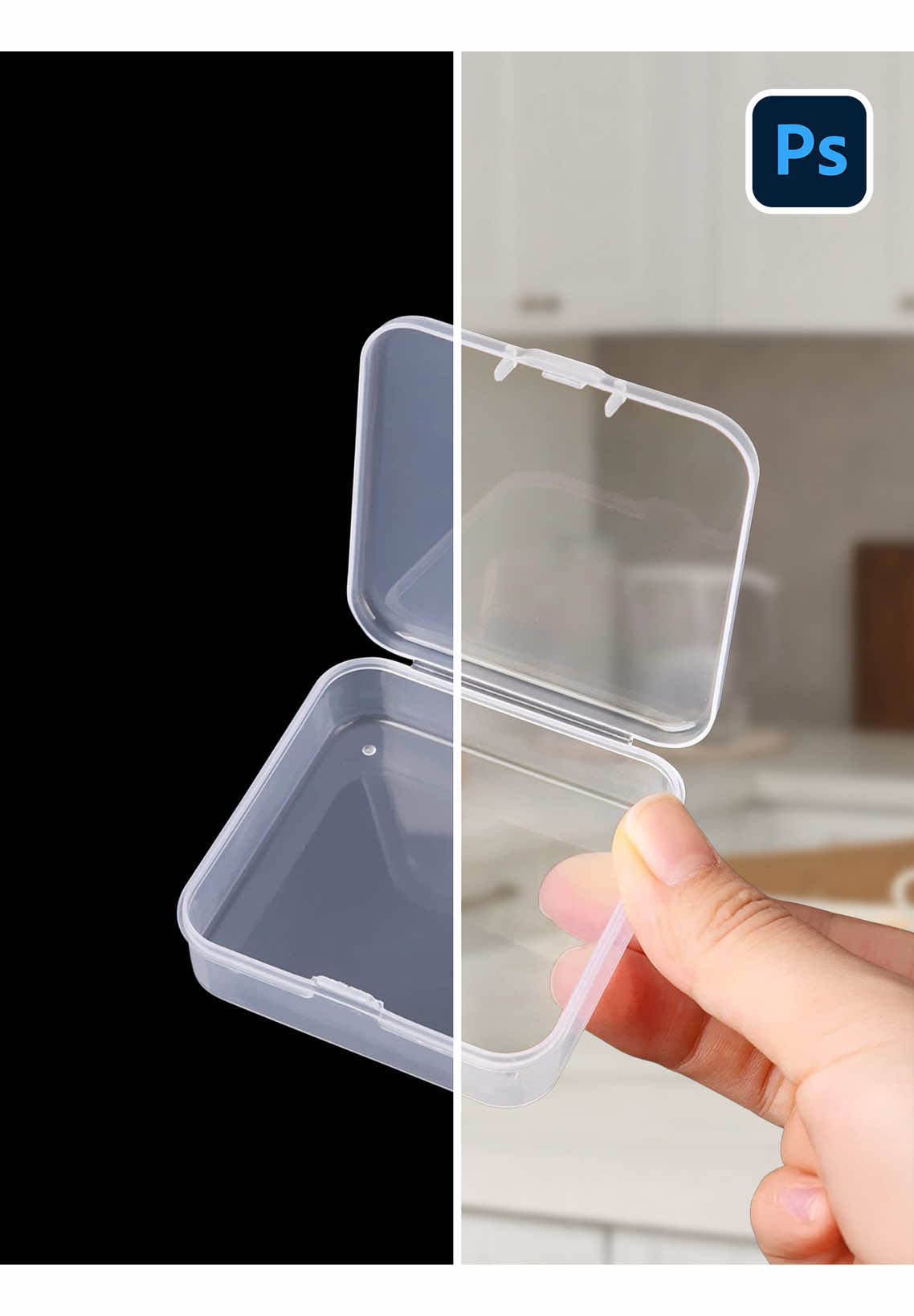 An easy way to remove the transparent plastic box background with photoshop 2026 #photoshoptricks #photoshop #photoshoptutorial #recdope 
