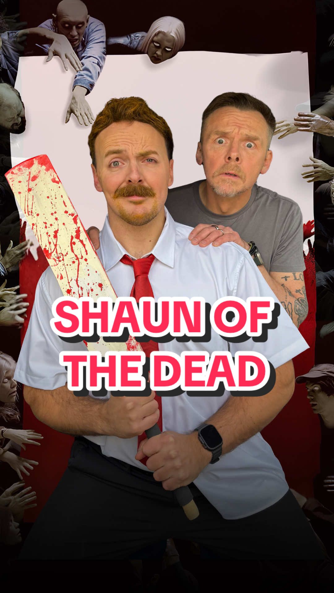 The day I met: Shaun of the Dead 🏏👨🏻‍🦰🧟‍♂️ *also know as the genuine highlight of my career. Cast… Shaun of the Dead Fan Boy - @ Me  THE Shaun of the Dead - @ Simonpegg  For real though: I’ve been a fan of Simon and his work for as long as I can physically remember. Shaun of the Dead was the first “horror” film I was allowed to watch as a kid, and I immediately fell in love with the visual and comedic storytelling of the Cornetto world. Simon, Nick & Edgar’s work is a big part of why I moved to London to want to pursue a career as an actor, and why I adore making my own mini movies today. 10 years after leaving drama school, I’ve written, directed and filmed a scene with one of my heroes. ✔️  Thanks for everything Simon. 🤝 #ShaunOfTheDead #SimonPegg #Cornetto #Comedy #Actor 