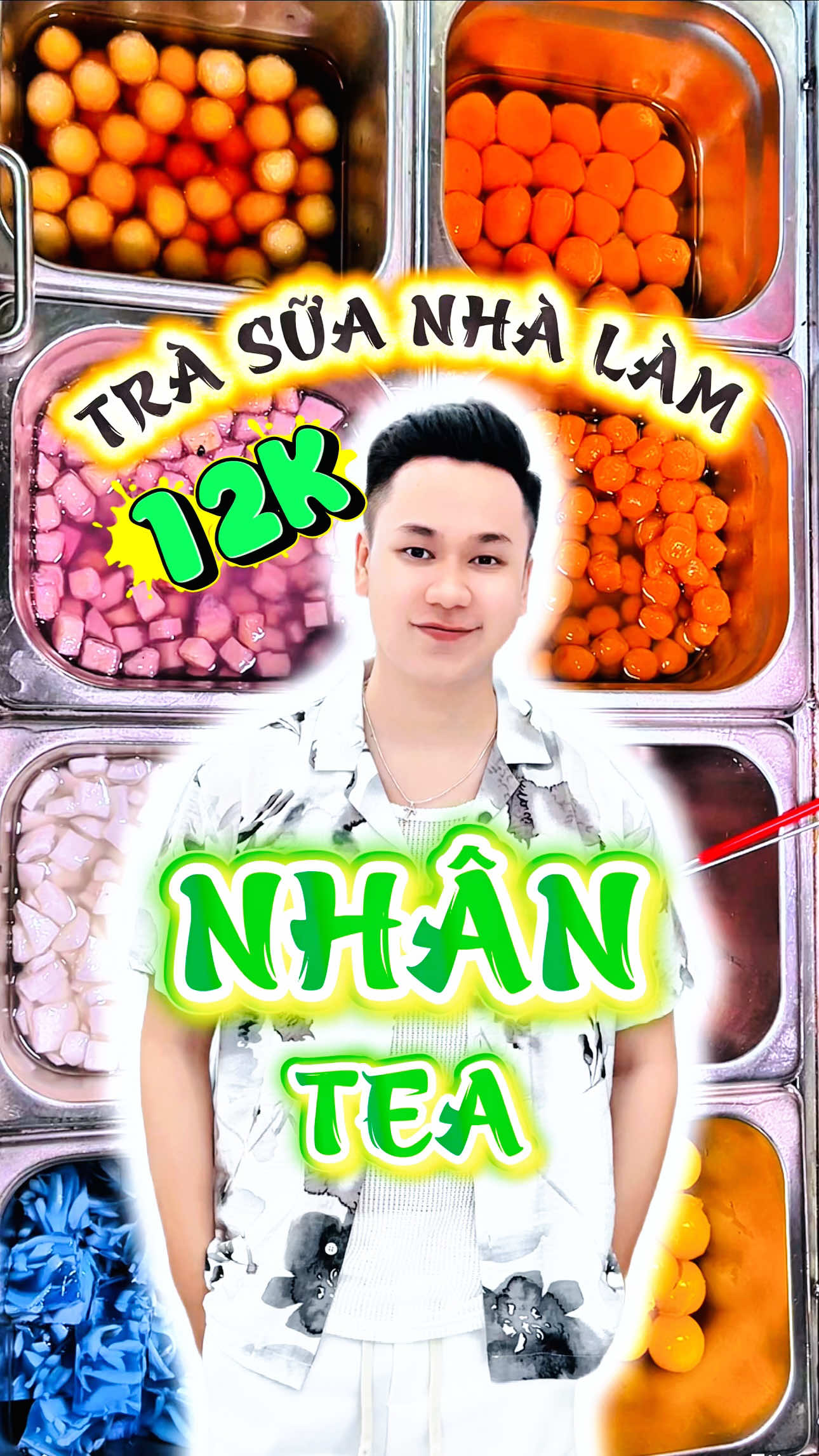 Quán trà sữa nhà làm siêu chất lượng, đa dạng topping #nhantea #trasuanhalam #ancungtiktok #reviewanngon #Tryne 