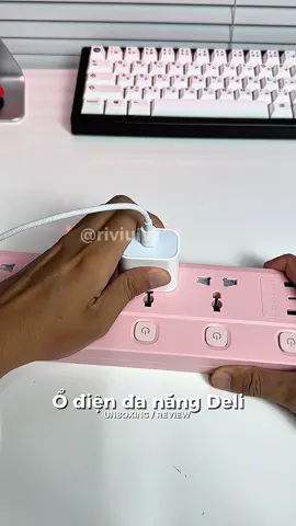 Ổ điện đa năng Deli #riviulv1 #review #unbox #unboxing #deli 