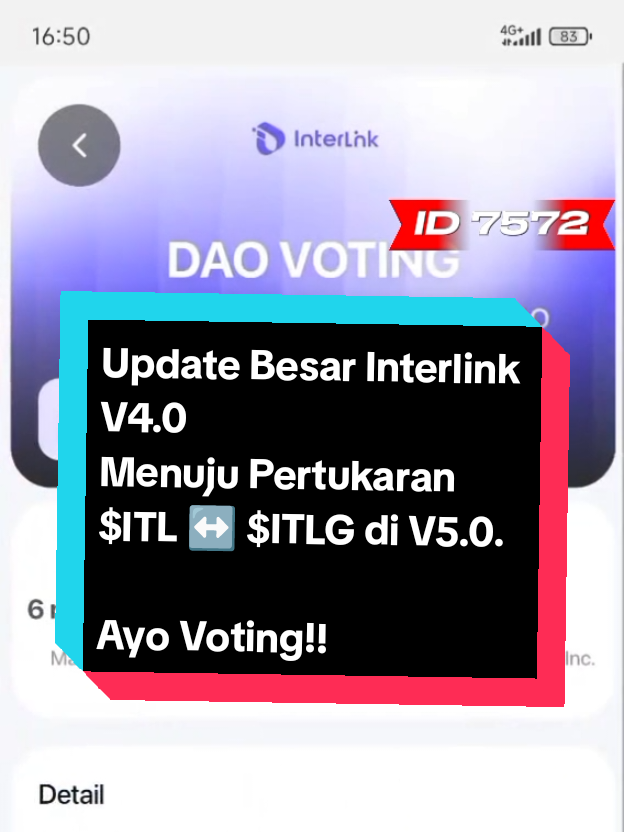 Usulan DAO: Meluncurkan Skor Kredit Manusia (HCS) untuk Manusia Terverifikasi Kami bangga memperkenalkan tonggak besar berikutnya dalam InterLink Human Network - Skor Kredit Manusia (HCS). ✅ HCS mengintegrasikan lapisan verifikasi baru yang didukung AI untuk memastikan setiap penerima $ITLG adalah MANUSIA ASLI. ✅ Visi ini sederhana tapi kuat: tidak ada token yang boleh jatuh ke tangan penipu. Setiap $ITLG yang didistribusikan harus diberikan kepada manusia terverifikasi yang benar-benar berkontribusi Usulan ini menandai rilis V4.0 mendatang dari @inter_link - pembaruan paling signifikan di tahun 2025, membuka jalan menuju pertukaran penuh $ITL ↔️ $ITLG di V5.0. 🔍 Kami mengundang semua anggota komunitas untuk meninjau dokumentasi DAO dan memberikan suara Anda. Mari bangun jaringan oleh manusia, untuk manusia, yang didukung oleh AI. Yuk Voting ☺️ #InterLink #ITLG #IT 