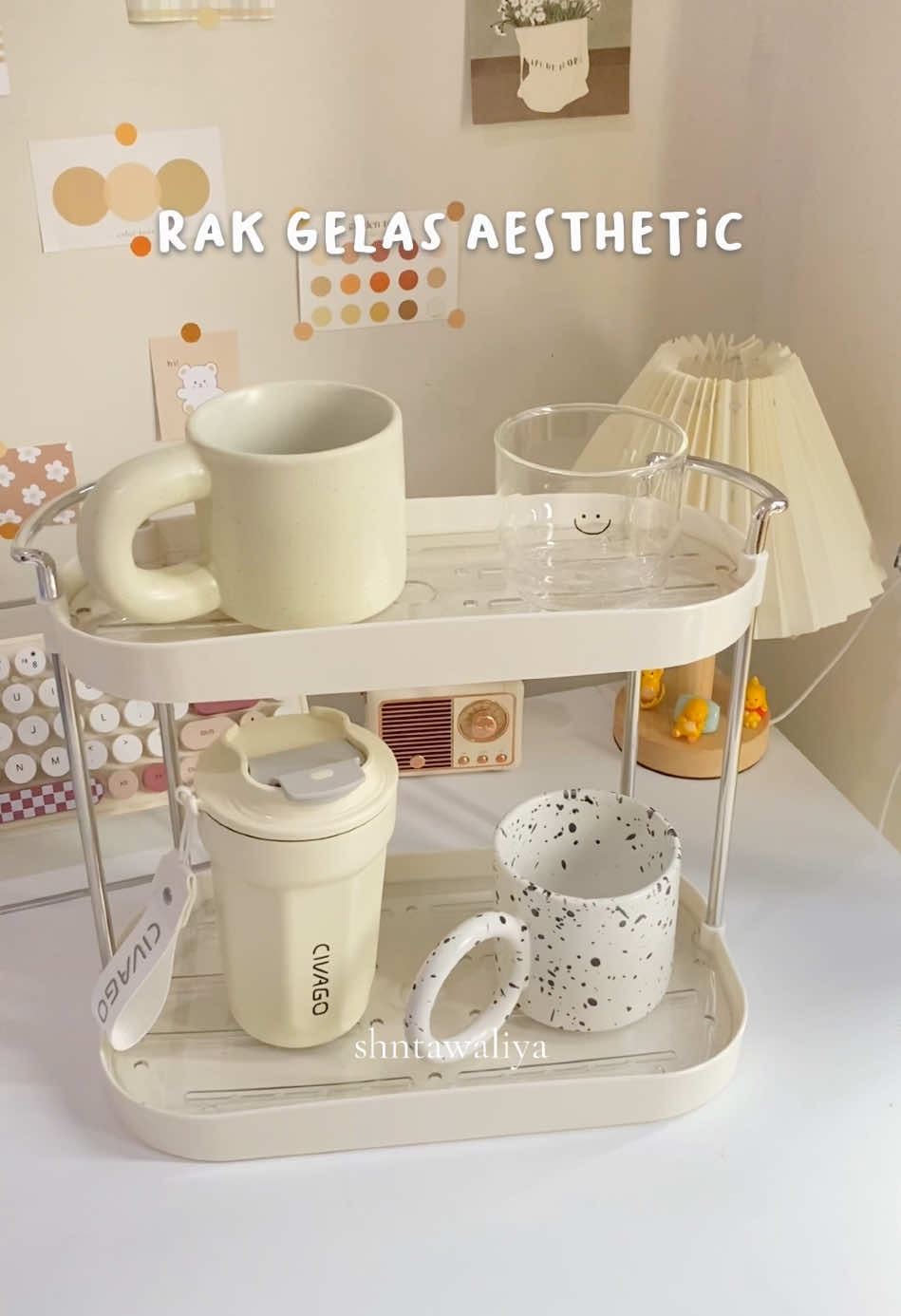 rak gelas aesthetic 💗😍 #rakgelas #rakgelasaesthetic #rakaesthetic #rak #gelas 