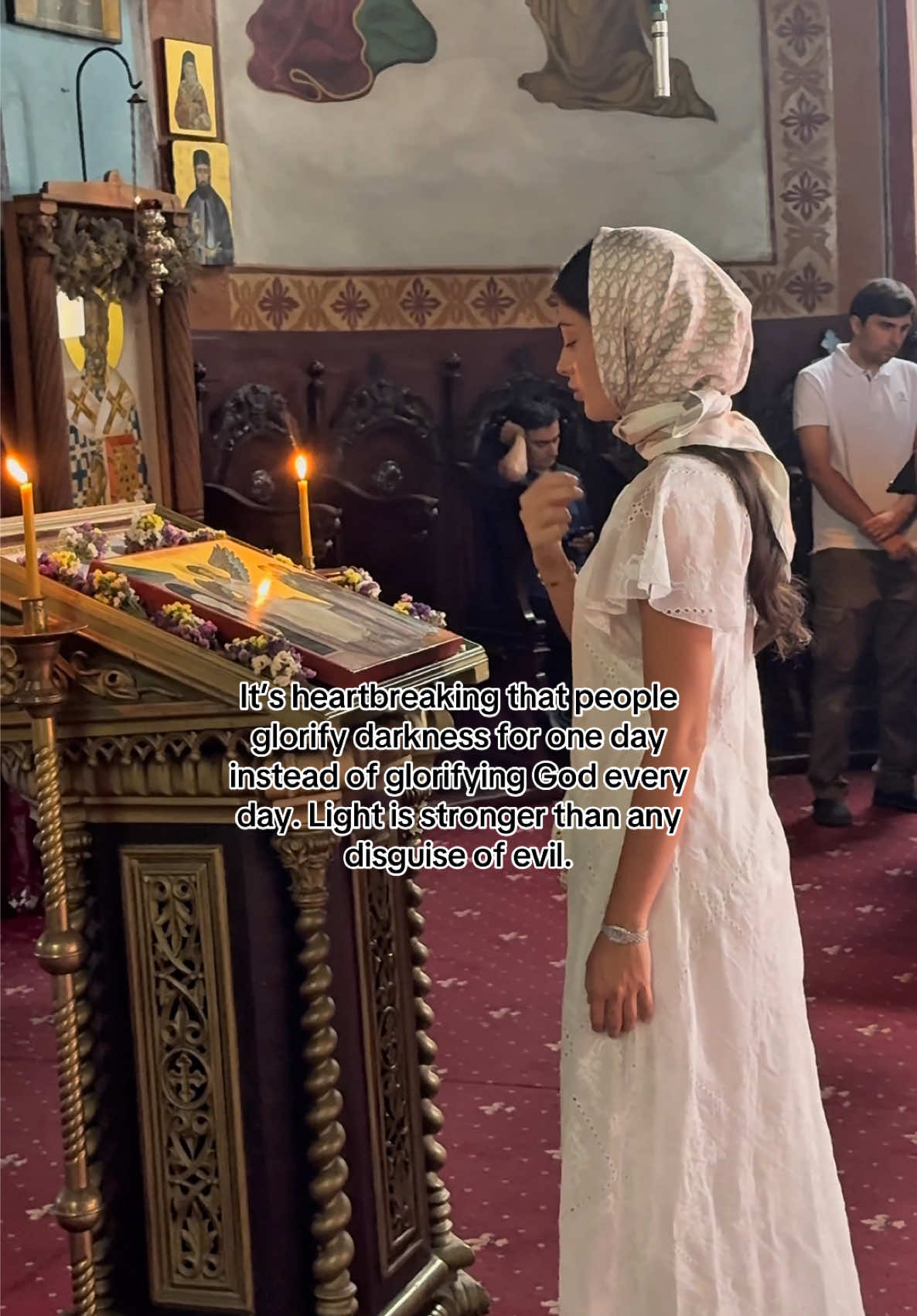 When I was younger, I used to celebrate Halloween too…not knowing what darkness hides behind that name.Take care of your soul, and be with God every day, not with the shadows. ✝️🕊️